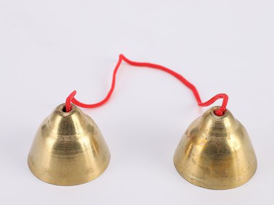 双响筒碰铃响沙锤铃鼓三角铁教具 儿童幼儿园玩具铜铃铛挂件批发